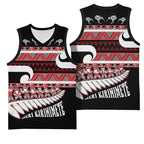 New Zealand Christmas Basketball Jersey Funny Santa Claus Haka Dance with Tukutuku