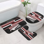 New Zealand Christmas Bathroom Set Funny Santa Claus Haka Dance with Tukutuku