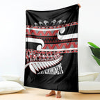 New Zealand Christmas Blanket Funny Santa Claus Haka Dance with Tukutuku