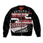 New Zealand Christmas Bomber Jacket Funny Santa Claus Haka Dance with Tukutuku