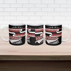New Zealand Christmas Ceramic Mug Funny Santa Claus Haka Dance with Tukutuku