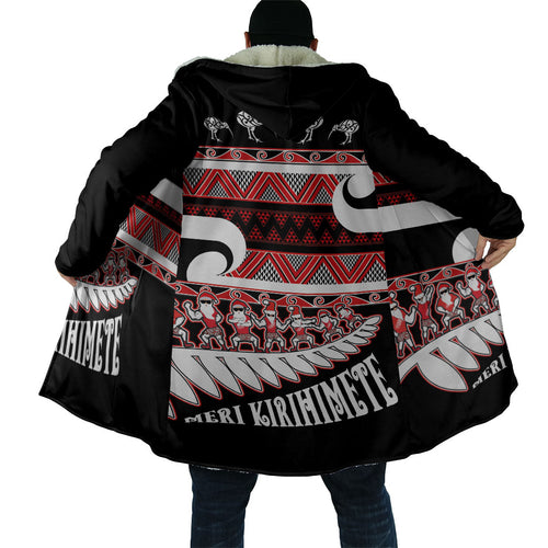 New Zealand Christmas Cloak Funny Santa Claus Haka Dance with Tukutuku