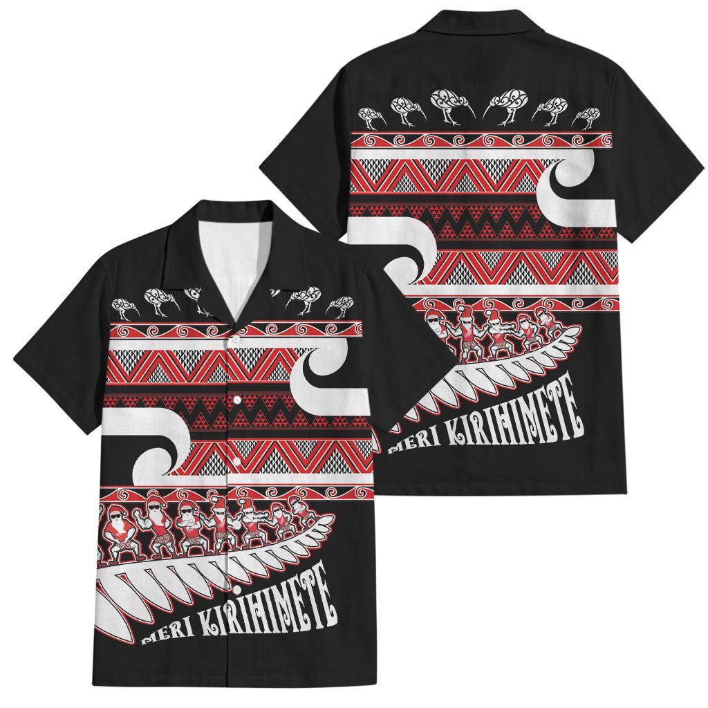 New Zealand Christmas Family Matching Tank Maxi Dress and Hawaiian Shirt Funny Santa Claus Haka Dance with Tukutuku