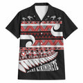 New Zealand Christmas Hawaiian Shirt Funny Santa Claus Haka Dance with Tukutuku