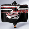 New Zealand Christmas Hooded Blanket Funny Santa Claus Haka Dance with Tukutuku