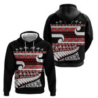 New Zealand Christmas Hoodie Funny Santa Claus Haka Dance with Tukutuku