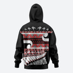 New Zealand Christmas Hoodie Funny Santa Claus Haka Dance with Tukutuku