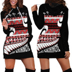 New Zealand Christmas Hoodie Dress Funny Santa Claus Haka Dance with Tukutuku