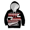 New Zealand Christmas Kid Hoodie Funny Santa Claus Haka Dance with Tukutuku
