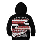 New Zealand Christmas Kid Hoodie Funny Santa Claus Haka Dance with Tukutuku