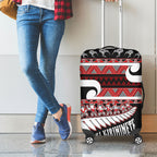 New Zealand Christmas Luggage Cover Funny Santa Claus Haka Dance with Tukutuku