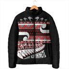 New Zealand Christmas Padded Jacket Funny Santa Claus Haka Dance with Tukutuku