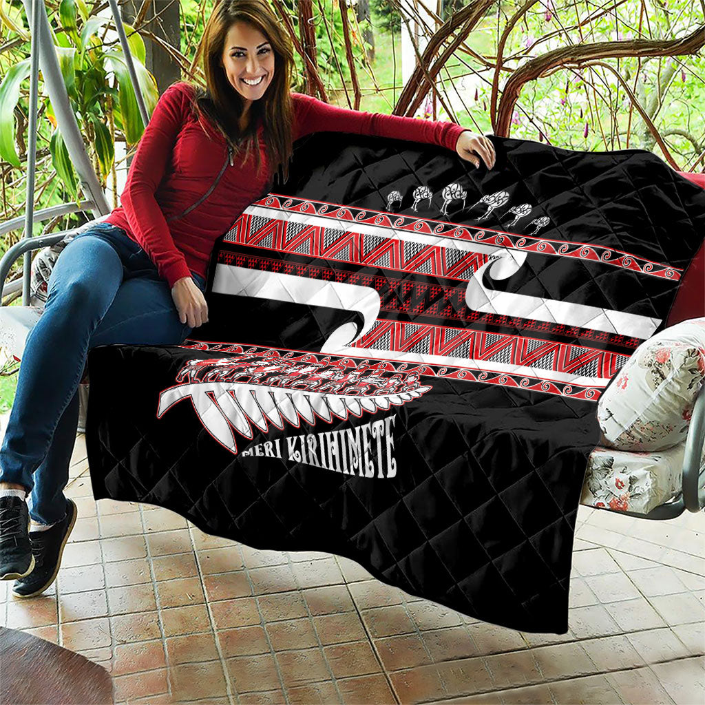 New Zealand Christmas Quilt Funny Santa Claus Haka Dance with Tukutuku