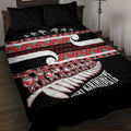New Zealand Christmas Quilt Bed Set Funny Santa Claus Haka Dance with Tukutuku