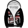 New Zealand Christmas Sherpa Hoodie Funny Santa Claus Haka Dance with Tukutuku