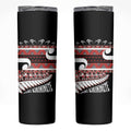 New Zealand Christmas Skinny Tumbler Funny Santa Claus Haka Dance with Tukutuku