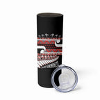 New Zealand Christmas Skinny Tumbler Funny Santa Claus Haka Dance with Tukutuku