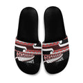New Zealand Christmas Slide Sandals Funny Santa Claus Haka Dance with Tukutuku