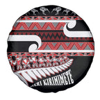 New Zealand Christmas Spare Tire Cover Funny Santa Claus Haka Dance with Tukutuku