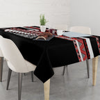New Zealand Christmas Tablecloth Funny Santa Claus Haka Dance with Tukutuku