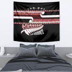 New Zealand Christmas Tapestry Funny Santa Claus Haka Dance with Tukutuku