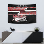 New Zealand Christmas Tapestry Funny Santa Claus Haka Dance with Tukutuku