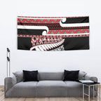 New Zealand Christmas Tapestry Funny Santa Claus Haka Dance with Tukutuku