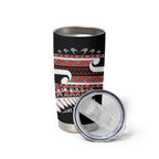 New Zealand Christmas Tumbler Cup Funny Santa Claus Haka Dance with Tukutuku