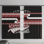 New Zealand Christmas Window Curtain Funny Santa Claus Haka Dance with Tukutuku