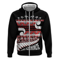 New Zealand Christmas Zip Hoodie Funny Santa Claus Haka Dance with Tukutuku