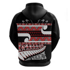 New Zealand Christmas Zip Hoodie Funny Santa Claus Haka Dance with Tukutuku