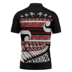 New Zealand Christmas Zipper Polo Shirt Funny Santa Claus Haka Dance with Tukutuku