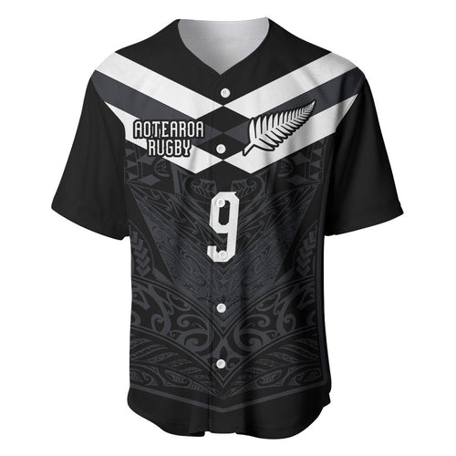 Aotearoa Rugby Custom Baseball Jersey Maori Tribal Motifs Stripes-Sporty Style