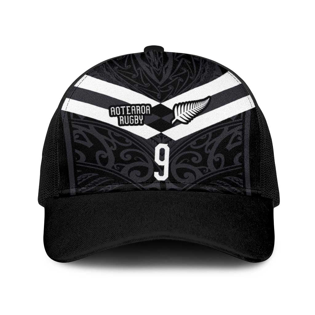 Custom Aotearoa Rugby Baseball Net Cap Maori Tribal Motifs Stripes-Sporty Style
