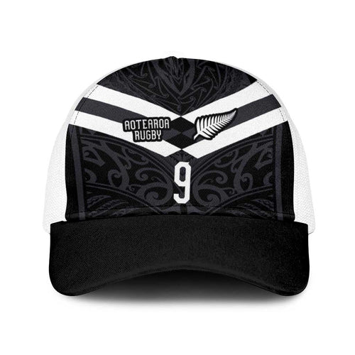 Custom Aotearoa Rugby Baseball Net Cap Maori Tribal Motifs Stripes-Sporty Style