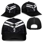 Custom Aotearoa Rugby Baseball Net Cap Maori Tribal Motifs Stripes-Sporty Style