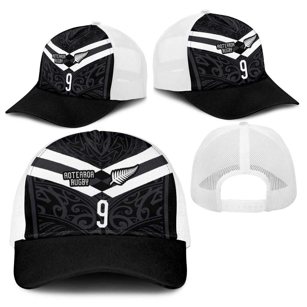 Custom Aotearoa Rugby Baseball Net Cap Maori Tribal Motifs Stripes-Sporty Style
