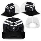 Custom Aotearoa Rugby Baseball Net Cap Maori Tribal Motifs Stripes-Sporty Style