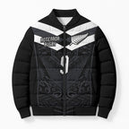 Aotearoa Rugby Custom Bomber Puffer Jacket Maori Tribal Motifs Stripes-Sporty Style