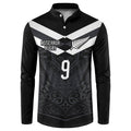 Aotearoa Rugby Custom Button Sweatshirt Maori Tribal Motifs Stripes-Sporty Style