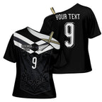 Aotearoa Rugby Custom Cross Shoulder Shirt Maori Tribal Motifs Stripes-Sporty Style