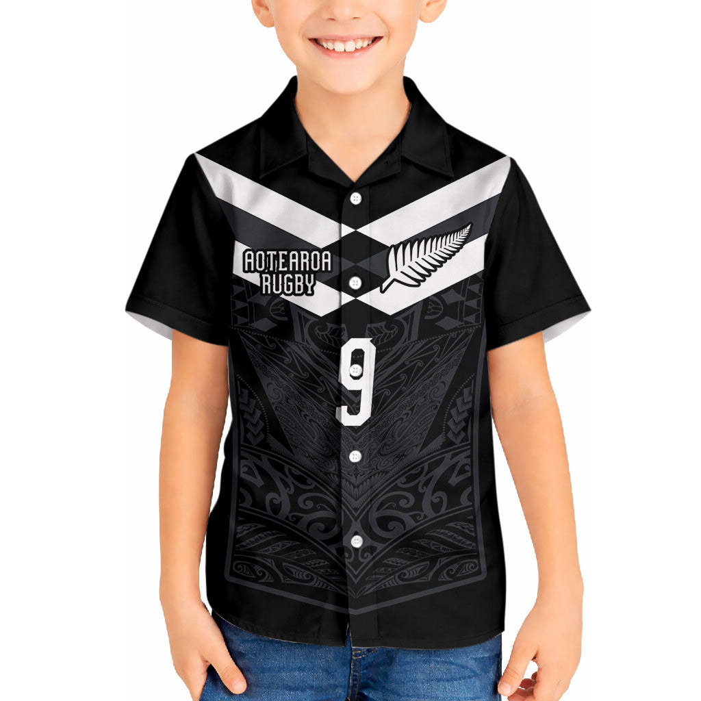 Aotearoa Rugby Custom Hawaiian Shirt Maori Tribal Motifs Stripes-Sporty Style