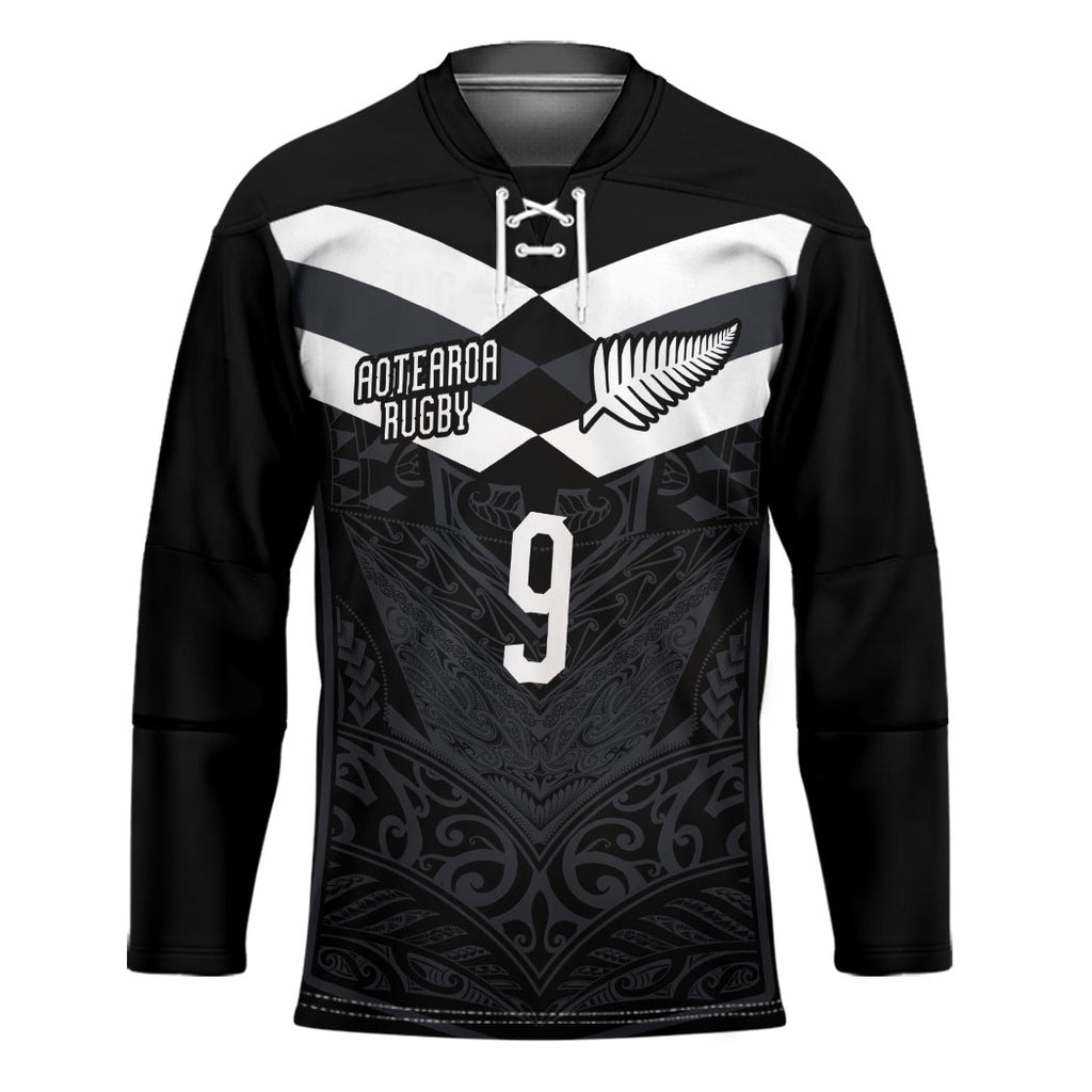 Aotearoa Rugby Custom Hockey Jersey Maori Tribal Motifs Stripes-Sporty Style
