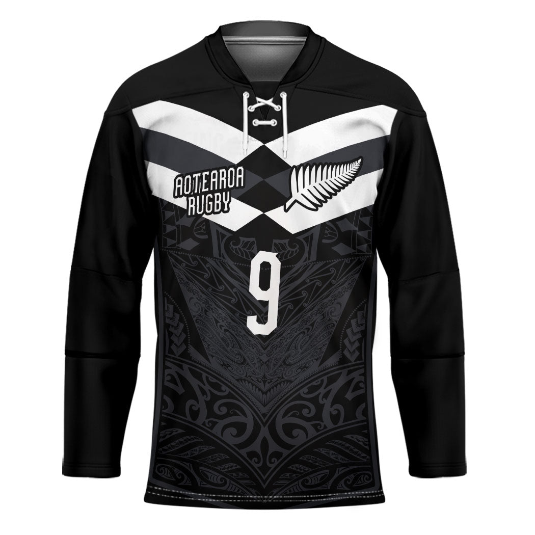 Aotearoa Rugby Custom Hockey Jersey Maori Tribal Motifs Stripes-Sporty Style
