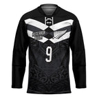 Aotearoa Rugby Custom Hockey Jersey Maori Tribal Motifs Stripes-Sporty Style