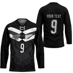 Aotearoa Rugby Custom Hockey Jersey Maori Tribal Motifs Stripes-Sporty Style