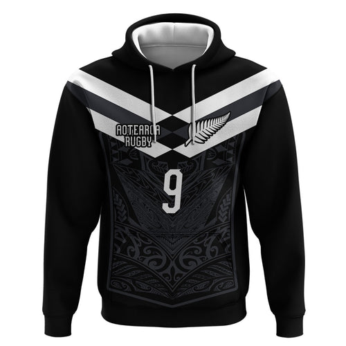 Aotearoa Rugby Custom Hoodie Maori Tribal Motifs Stripes-Sporty Style