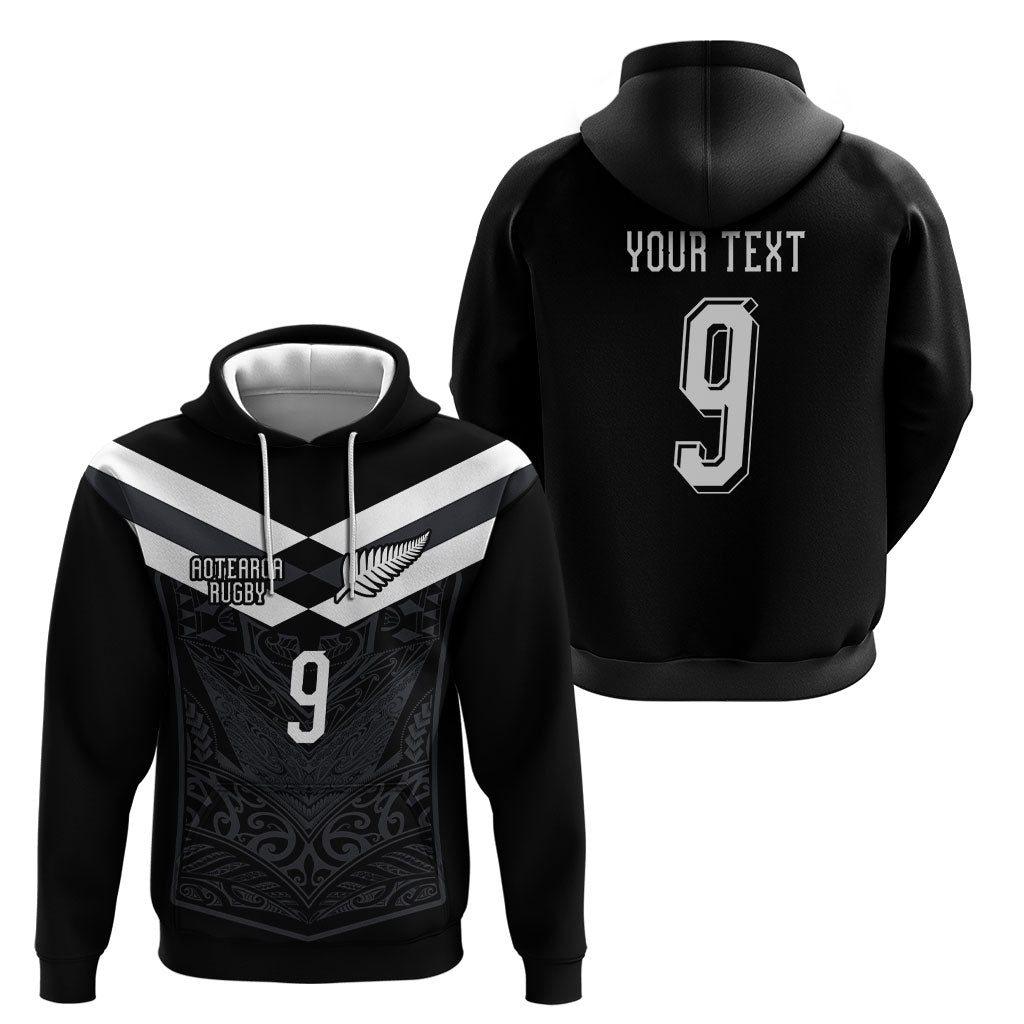 Aotearoa Rugby Custom Hoodie Maori Tribal Motifs Stripes-Sporty Style