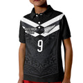 Aotearoa Rugby Custom Kid Polo Shirt Maori Tribal Motifs Stripes-Sporty Style