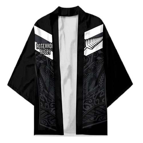 Aotearoa Rugby Custom Kimono Maori Tribal Motifs Stripes-Sporty Style